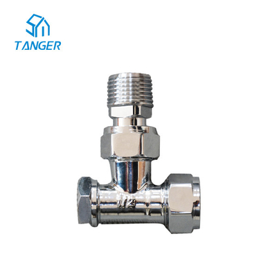10mm Chrome a pêché la vapeur coupée thermostatique de valve de radiateur et de serviette de Lockshield